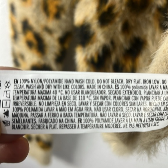 Forever 21 Animal Print Tan Black Orange Cardigan  Mob Wife Size S Button Down - Picture 4 of 8